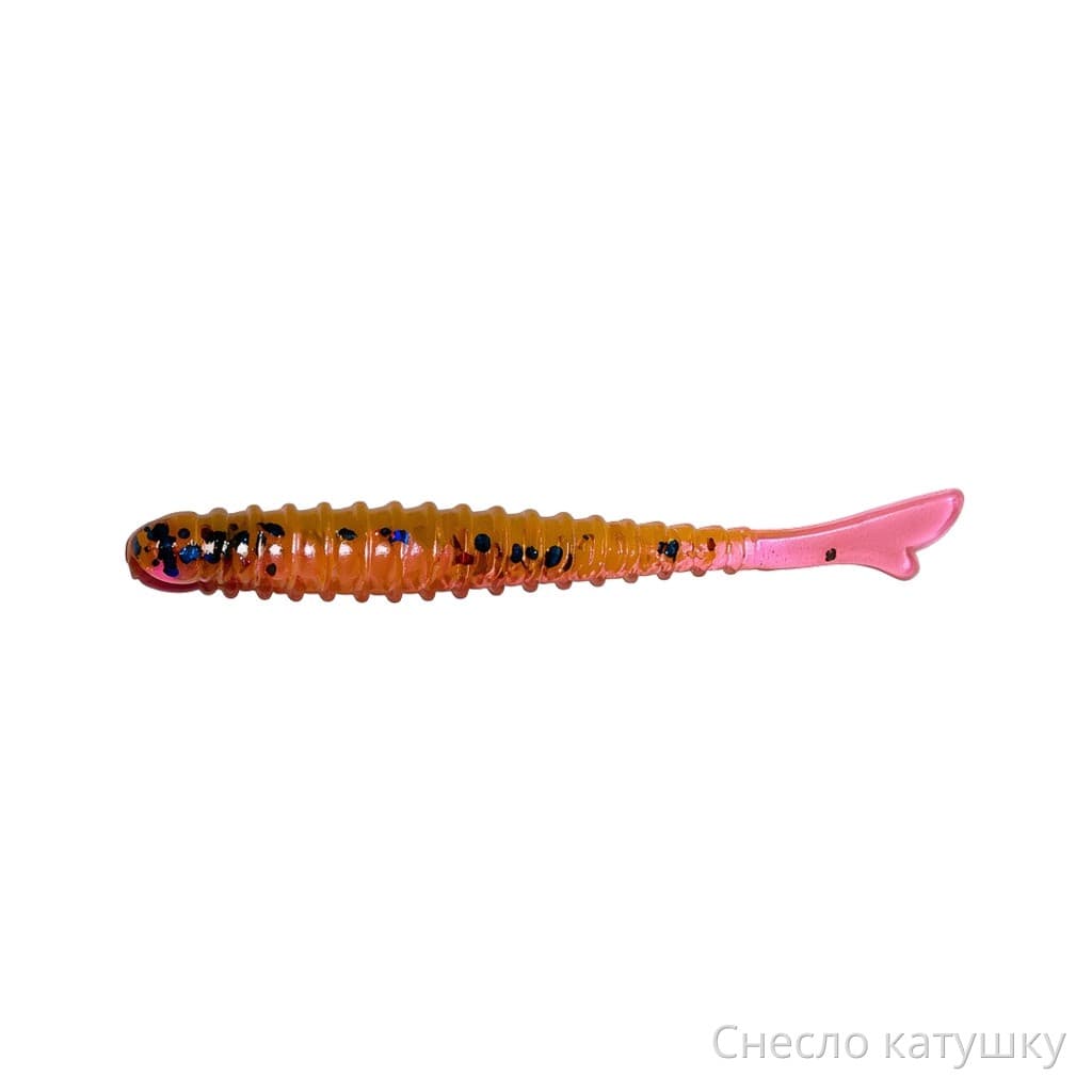 Силиконовые приманки · Fish Tail R · 1.2" (30 мм) · #14 (зелено-розовая моторка) UV